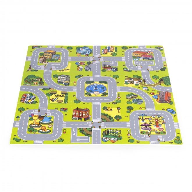 Tappeto puzzle EVA grandi dimensioni per bambini Città 21 pezzi ECOTOYS