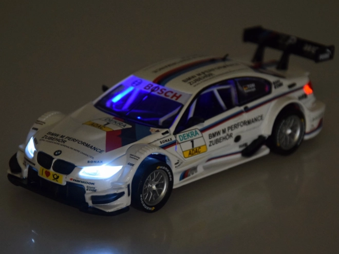 Modello Sportivo BMW M3 DTM in Metallo Scala 1:32 con Luci e Suoni