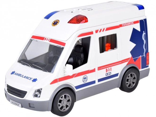 ambulanza interattiva con barella e figurine