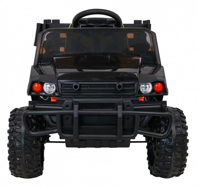 Pick-up agricolo per bambini nero + telecomando + portapacchi + pala + EVA + MP3 LED