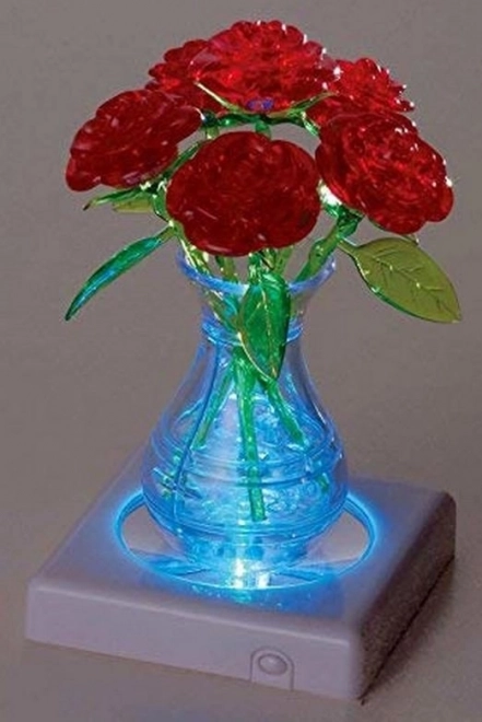 Puzzle 3D cristallo bouquet di rose
