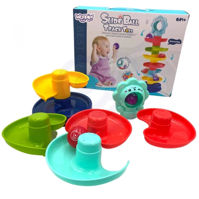 Torre Spiral WOOPIE per Bambini con Set di Piste per Palline