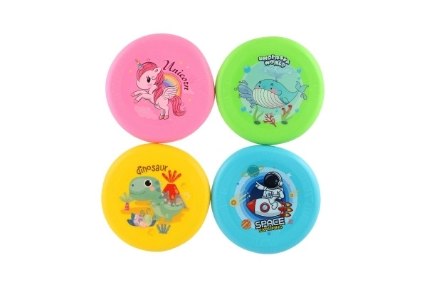 Frisbee di gomma 18 cm colorato per bambini