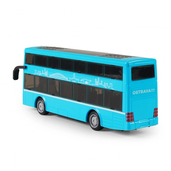 Autobus Doubledecker Blu 20 cm