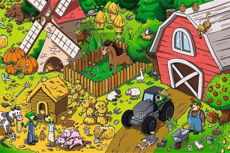 Puzzle TREFLÍCI nella fattoria 60 pezzi