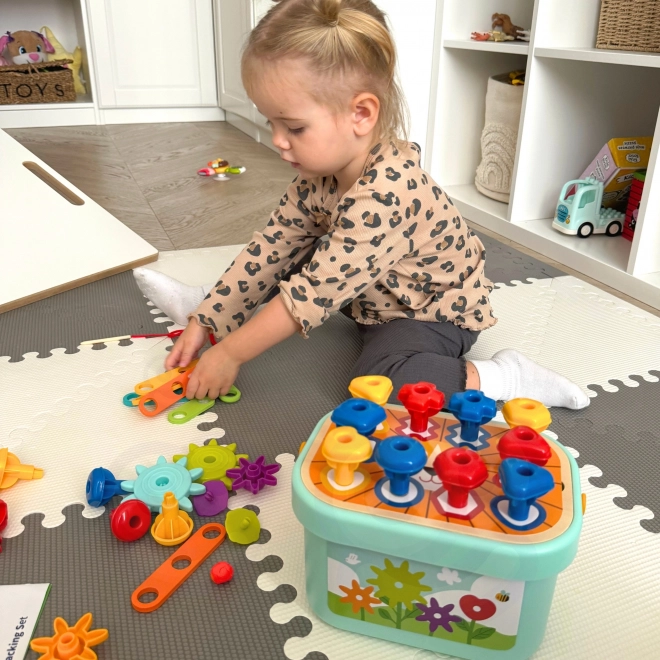 Kit motricità Montessori 12 in 1 con box in legno