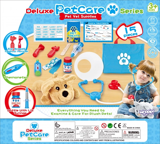 Set veterinario per bambini con gatto e borsa