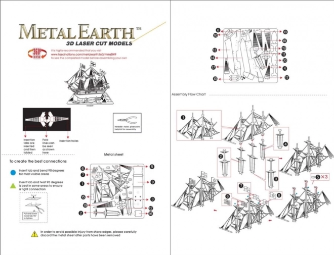 Puzzle 3D Loď Golden Hind Editione Dorata