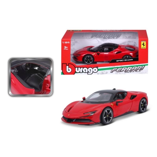 Bburago Ferrari SF90 Stradale in scala 1:24 Rosso