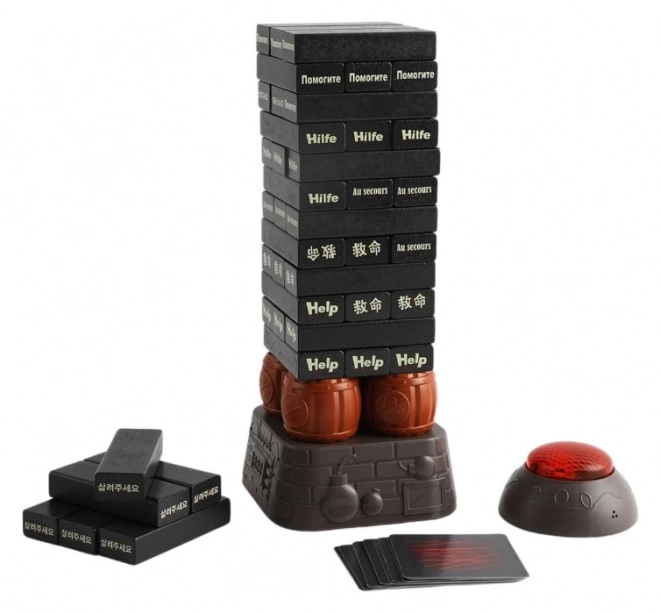 Torre di legno con timer Top Bright - nera