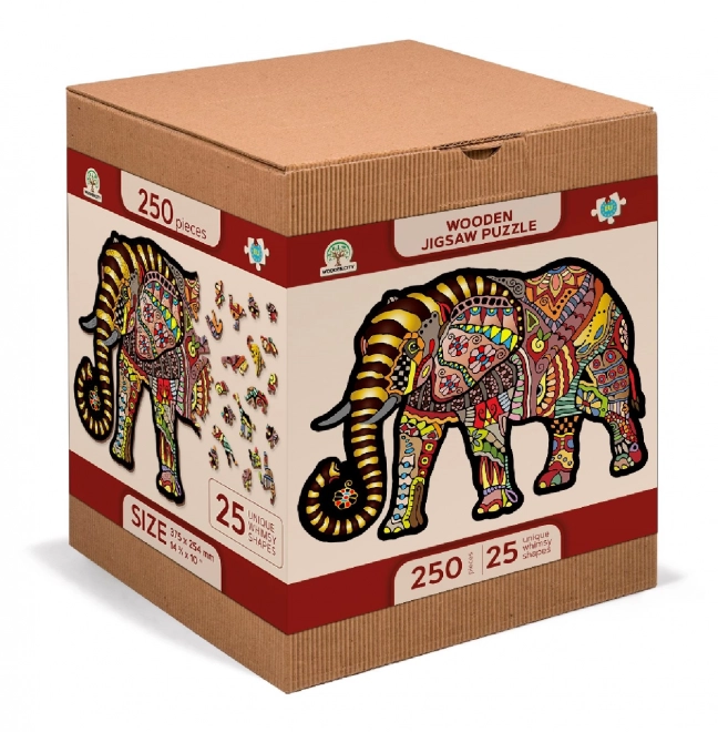 Puzzle magico elefante in legno