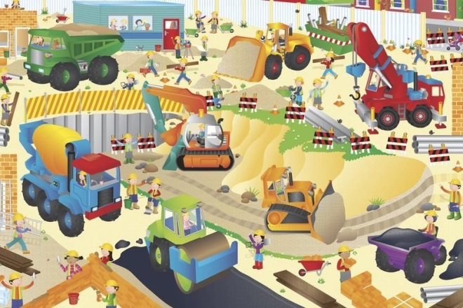 Puzzle gigante da pavimento cantiere