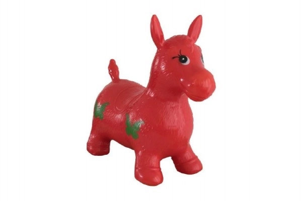 Cavallo salterino gonfiabile rosso per bambini