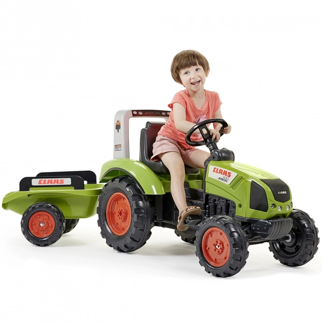 Trattore a pedali FALK Claas Arion 430 con rimorchio