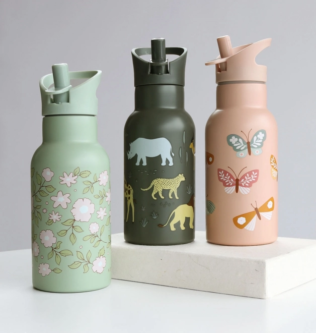 A Little Lovely Company Bottiglia in acciaio inox 500 ml – Animali della savana