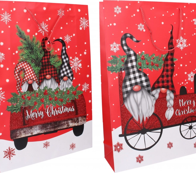 Borsa regalo natalizia XL 40 × 56 × 13 cm, 2 motivi
