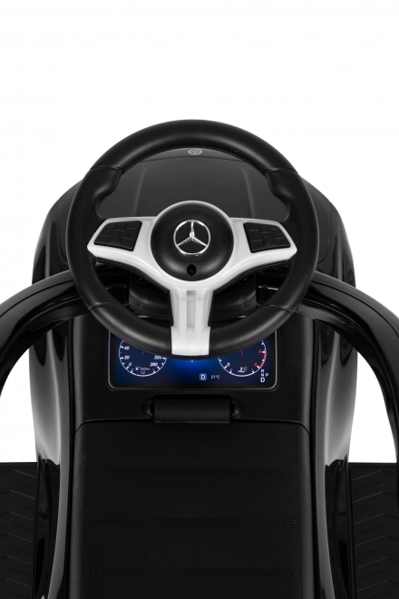 Auto spingi e vai per bambini Mercedes C Class con volante interattivo nero