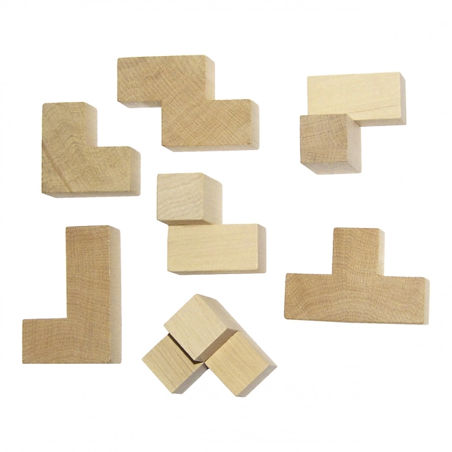 Puzzle a forma di cubo in legno