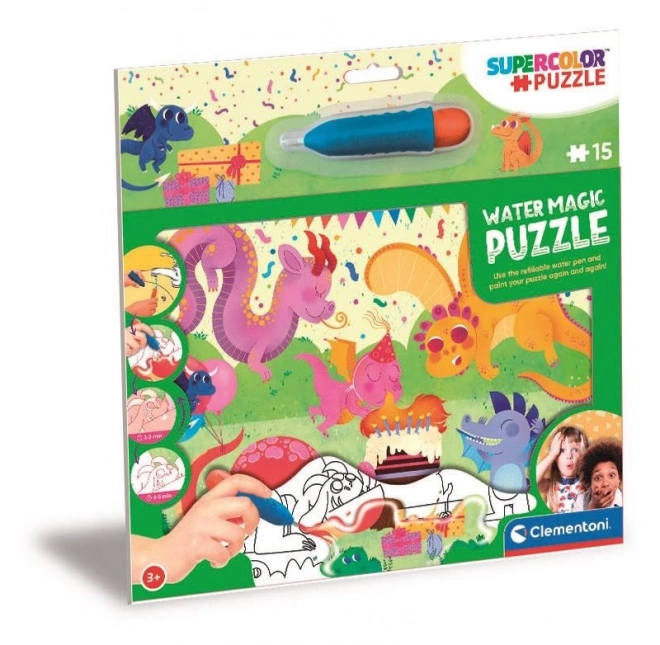 Puzzle magico con acqua draghetti 15 pezzi