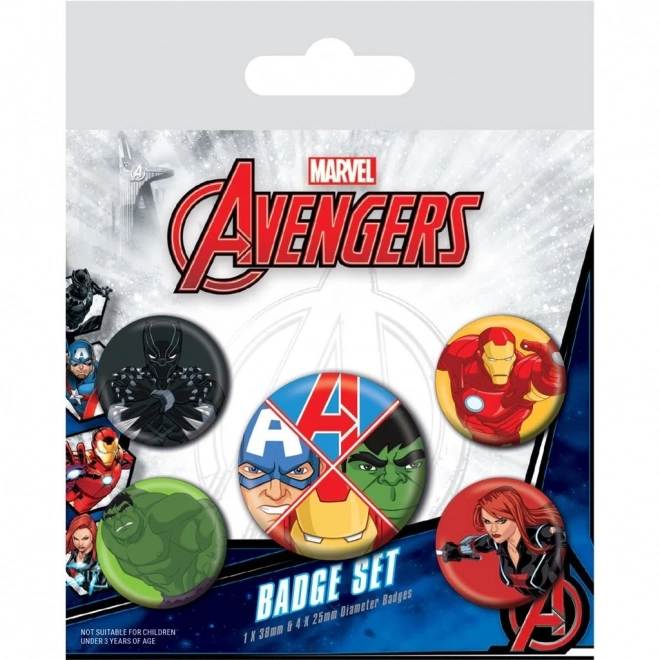 Set di distintivi Avengers