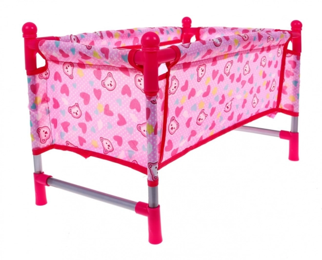 Culla rosa per bambole