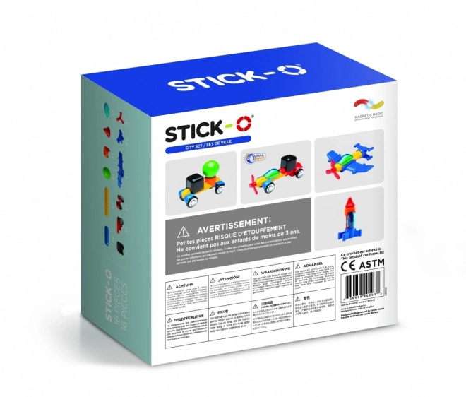 Set Cittadino Stick-0 16 Pezzi di Magformers