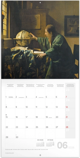 Calendario Note Johannes Vermeer 2026