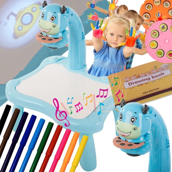Tavolo da disegno educativo con proiettore per bambini