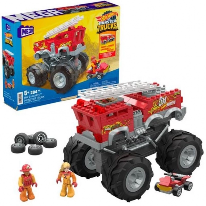 Costruzioni Mega Hot Wheels Camion dei Pompieri Monster Trucks con Quad ATV