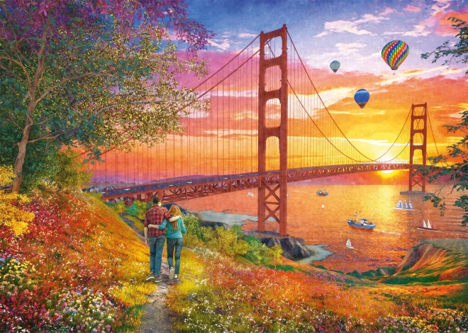 Puzzle Passeggiata al Ponte Golden Gate 2000 Pezzi