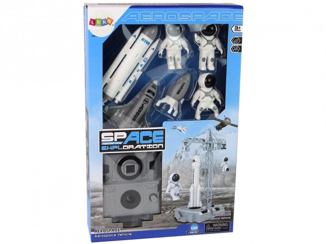 Set Spaziale Piattaforma Razzo e Astronauti