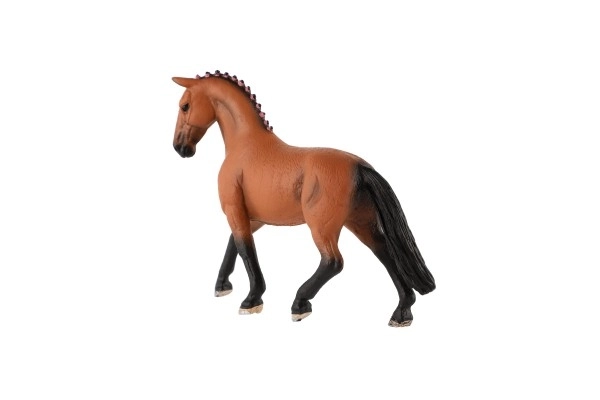 Cavallo marrone Zooted in plastica 13cm in sacchetto