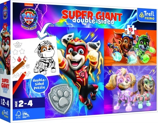 Puzzle doppio Paw Patrol: Grande squadra SUPER GIGANTE 15 pezzi