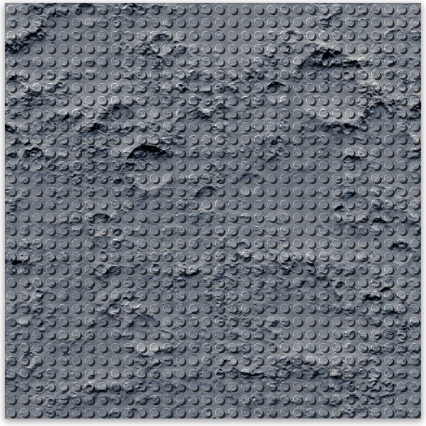 Base costruttiva di design Paesaggio Lunare 25,5 x 25,5 cm