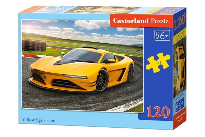 Puzzle auto sportivo giallo 120 pezzi