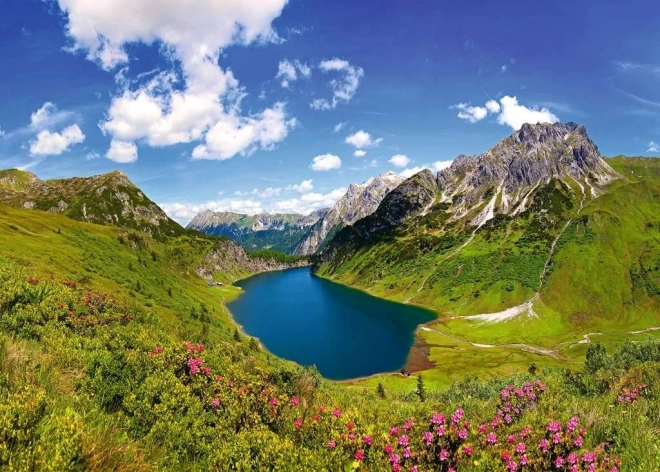 Puzzle Panorama Tappenkarsee Austria 1000 Pezzi