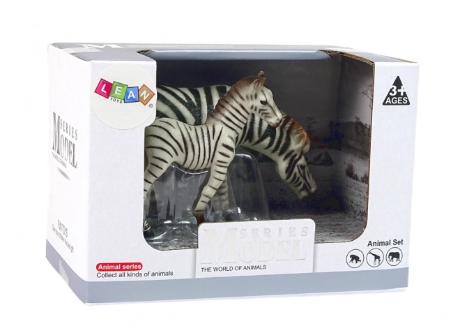 Set 2 figurine Zebre con cucciolo