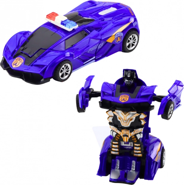 Auto robot 2v1 auto sportivo della polizia
