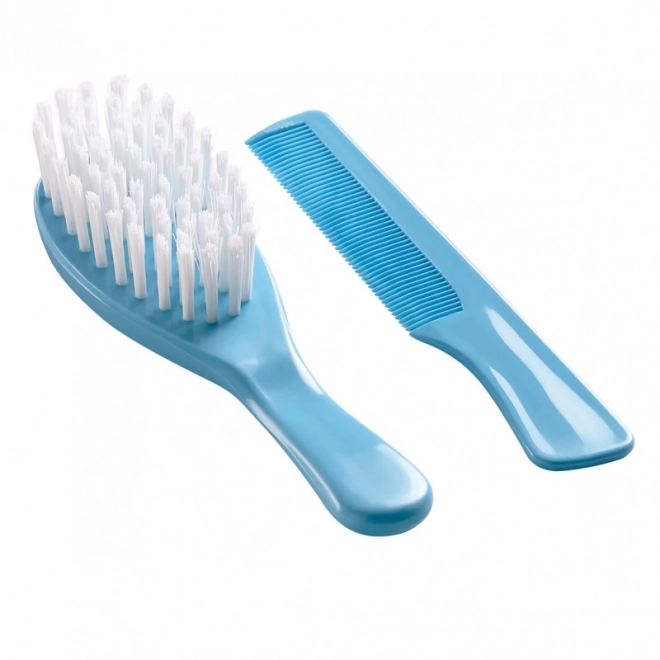 Set spazzola e pettine capelli Turchese per neonati