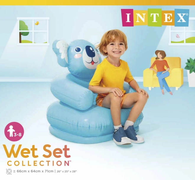 Poltroncina gonfiabile per bambini con testa di animale