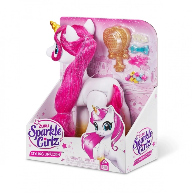 Figurina unicorno sfavillante Sparkle Girlz