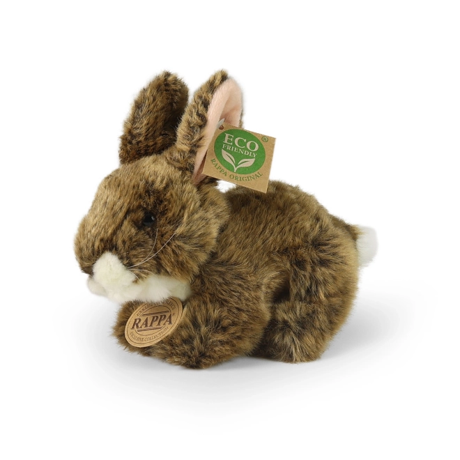 Coniglio di peluche marrone sdraiato 17 cm eco friendly