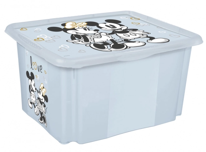 Grande scatola con coperchio Mickey, blu