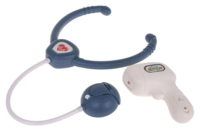 Set medico interattivo con EKG e accessori blu