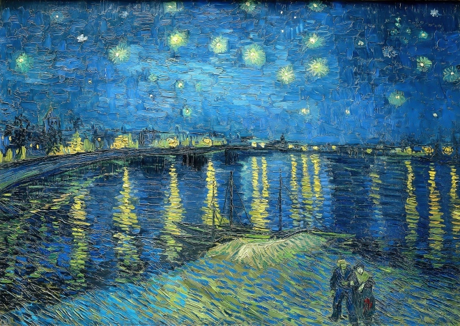 Puzzle Notte Stellata sul Rodano 1000 pezzi