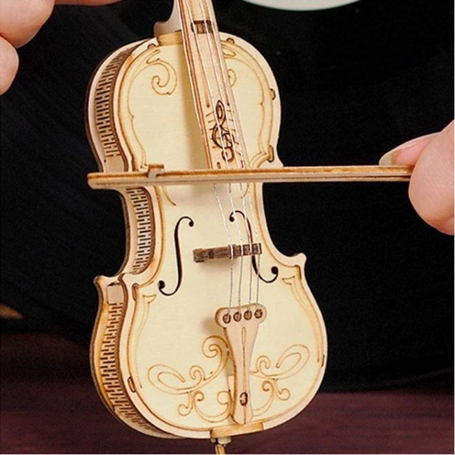 Puzzle 3D in legno Violoncello di RoboTime