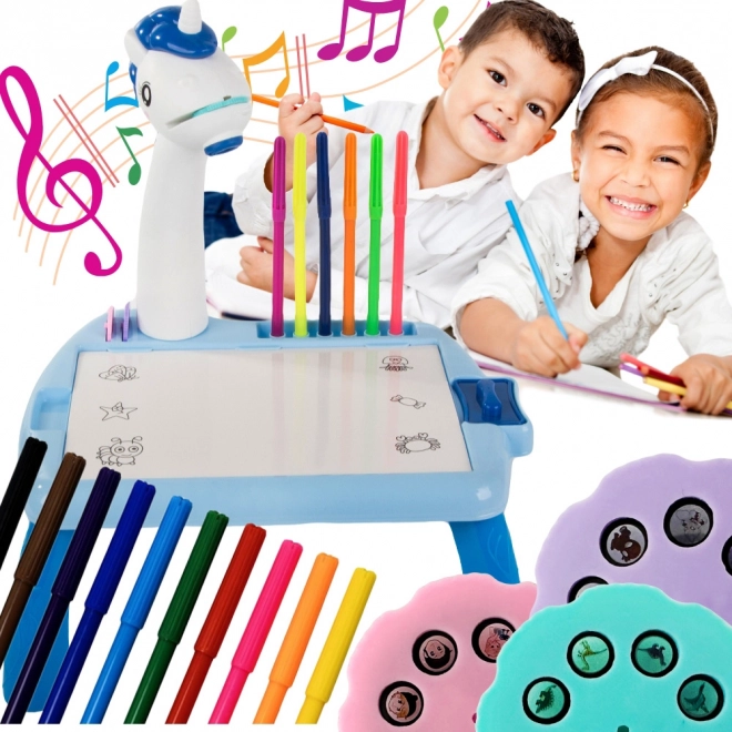 Tavolo da Disegno con Proiettore per Bambini