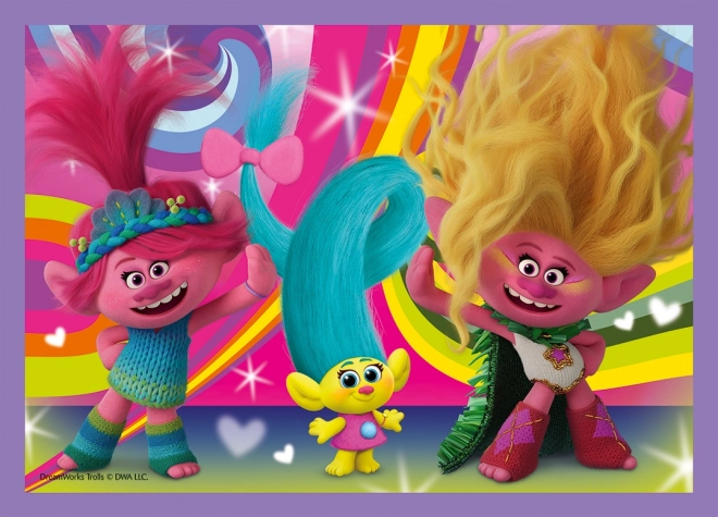 Puzzle Trolls Avventura a Colori 4 in 1