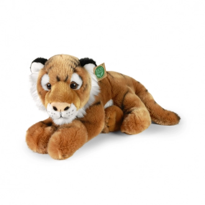 Tigre di peluche sdraiato 36 cm eco-friendly