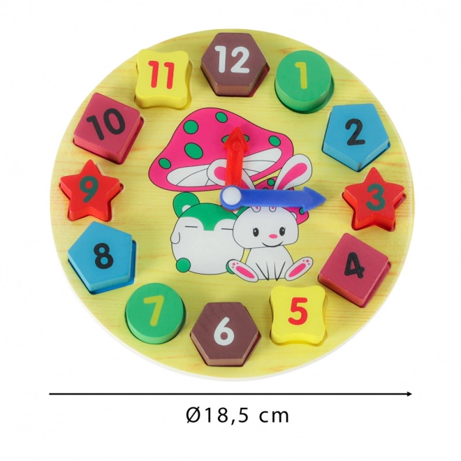 Orologio educativo in legno con puzzle